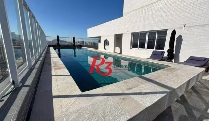 Apartamento mobiliado novo  com 2 suites lazer total para locação   por R$ 7.200/mês - Boqueirão - Santos/SP