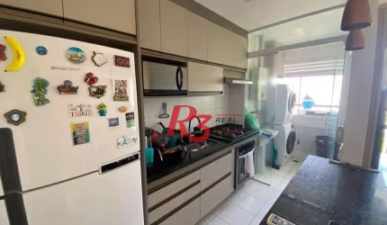 Apartamento com 2 dormitórios para alugar, 63 m² por R$ 4.960,00/mês - Marapé - Santos/SP