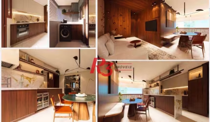 Apartamento com 2 suítes à venda, 73 m² por R$ 1.360.000 - Boqueirão - Santos/SP