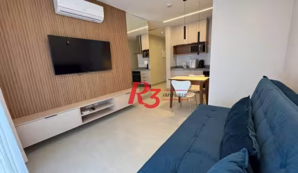 Apartamento com 1 dormitório para alugar, 44 m² por R$ 4.900,00/mês - Embaré - Santos/SP