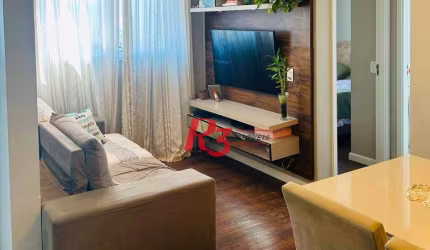Apartamento com 2 dormitórios à venda, 45 m² por R$ 315.000,00 - Castelo - Santos/SP