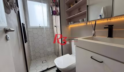 Apartamento com 2 dormitórios à venda, 45 m² por R$ 300.000,00 - Castelo - Santos/SP