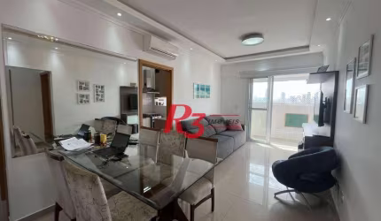 Apartamento com 2 dormitórios à venda, 81 m² por R$ 855.000,00 - Campo Grande - Santos/SP