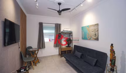 Kitnet com 1 dormitório para alugar, 34 m² por R$ 3.000,02/mês - José Menino - Santos/SP