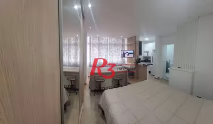 Kitnet com 1 dormitório à venda, 36 m² por R$ 319.000,00 - Aparecida - Santos/SP