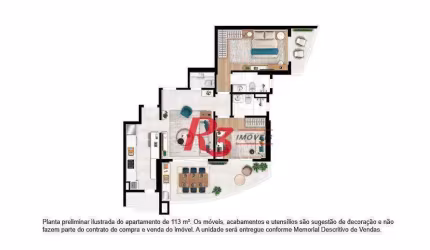 Apartamento à venda, 113 m² por R$ 2.350.000,00 - Ponta da Praia - Santos/SP