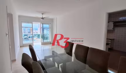 Apartamento com 2 dormitórios para alugar, 90 m² por R$ 3.600,02/mês - Boqueirão - Santos/SP