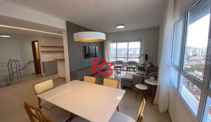 Apartamento Duplex, 163 m² - venda por R$ 2.000.000,00 ou aluguel por R$ 15.001,00/mês - Boqueirão - Santos/SP