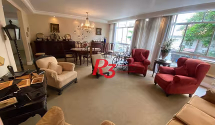 Apartamento com 4 dormitórios à venda, 193 m² por R$ 1.290.000,00 - Embaré - Santos/SP