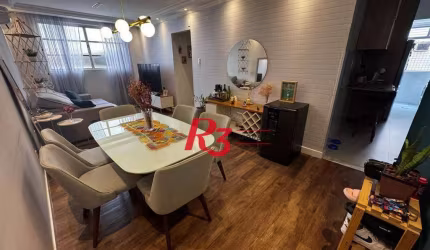 Apartamento com 2 dormitórios à venda, 80 m² por R$ 485.000,00 - Campo Grande - Santos/SP