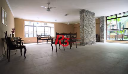 Studio com 1 dormitório para alugar, 38 m² por R$ 3.000,00/mês - Boqueirão - Santos/SP