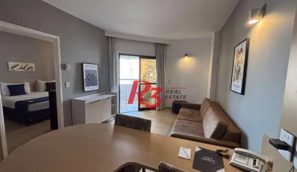 Apartamento com 1 suíte vista mar à venda, 45 m² por R$ 440.000 - Boqueirão - Santos/SP