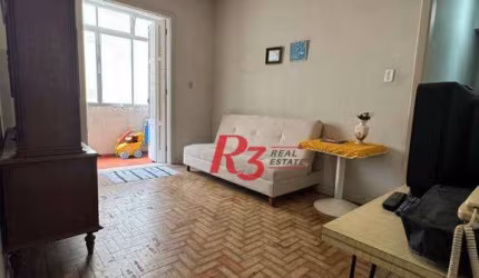 Apartamento com 1 dormitório, 58 m² - venda por R$ 385.000,00 ou aluguel por R$ 3.000,00/mês - Aparecida - Santos/SP