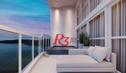 Apartamento com 3 dormitórios à venda, 227 m² por R$ 6.360.000,00 - Ponta da Praia - Santos/SP