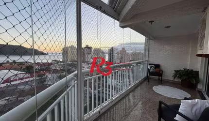 *ACEITA PERMUTA* Apartamento com 4 suítes com varanda e vista mar, 240 m² por R$ 2.200.000 - Ponta da Praia - Santos/SP