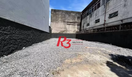 Terreno para alugar, 160 m² por R$ 10.572,79/mês - Macuco - Santos/SP