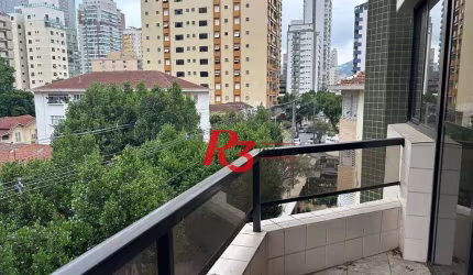Apartamento com 3 dormitórios para alugar, 188 m² por R$ 6.500,02/mês - Gonzaga - Santos/SP
