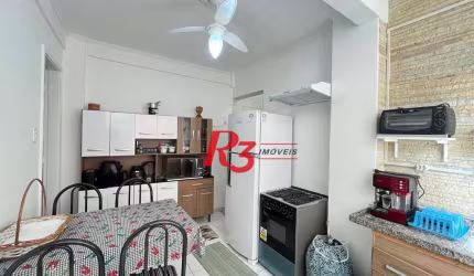 Apartamento com 1 dormitório para alugar, 42 m² por R$ 3.700,02/mês - Boqueirão - Santos/SP