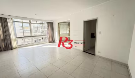 Apartamento com 3 dormitórios para alugar, 140 m² por R$ 4.594,07/mês - Gonzaga - Santos/SP