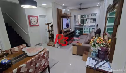 Cobertura com 2 dormitórios à venda, 109 m² por R$ 945.000,00 - Marapé - Santos/SP