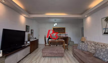 Apartamento com 1 dormitório para alugar, 65 m² por R$ 3.500,00/mês - Pompéia - Santos/SP