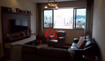 Apartamento com 3 dormitórios à venda, 130 m² - Gonzaga - Santos/SP