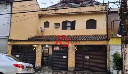Sobrado com 4 dormitórios à venda, 291 m²  - Encruzilhada - Santos/SP