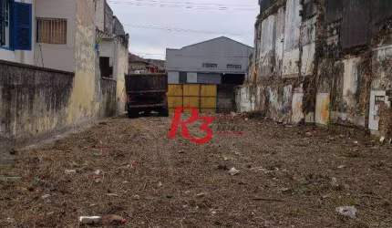 Terreno para alugar, 500 m² por R$ 8.000,00/mês - Macuco - Santos/SP