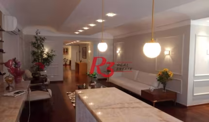 Apartamento com 3 dormitórios, 270 m² - venda por R$ 2.450.000,00 ou aluguel por R$ 25.000,00/mês - Boqueirão - Santos/SP