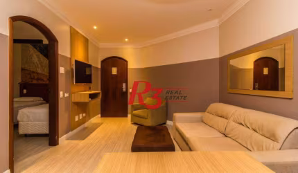 Flat com 1 dormitório à venda, 47 m² por R$ 440.000,00 - Gonzaga - Santos/SP