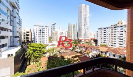 Apartamento com 3 dormitórios à venda, 118 m² - Gonzaga - Santos/SP