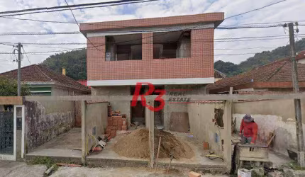 Casa sobreposta térrea com 2 dormitórios à venda, 60 m² - Chico de Paula - Santos/SP