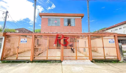 Casa sobreposta alta com 2 dormitórios à venda, 60 m² - Chico de Paula - Santos/SP