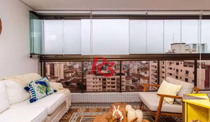 Apartamento com 3 dormitórios à venda, 171 m² - Embaré - Santos/SP