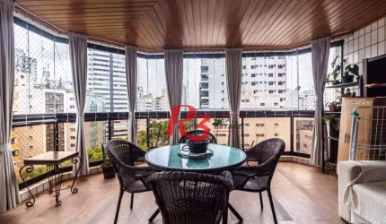 Apartamento com 4 suítes, localização privilegiada, à venda, 377 m² - Gonzaga - Santos/SP