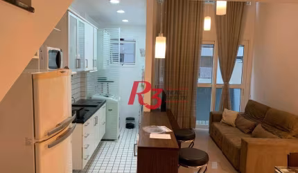 Loft com 1 dormitório, 69 m² - venda ou aluguel - Gonzaga - Santos/SP