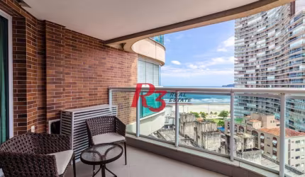 Apartamento com 1 dormitório para alugar, 45 m² por R$ 5.900,00/mês - Pompéia - Santos/SP