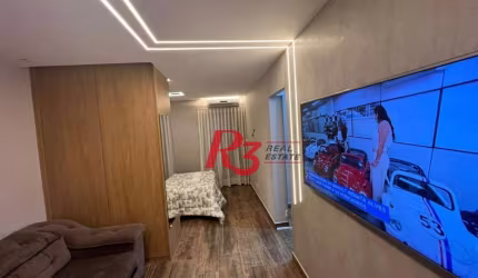 Flat com 1 dormitório à venda, 38 m² por R$ 300.000,00 - Centro - São Vicente/SP