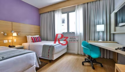 Flat com 1 dormitório à venda, 25 m² - Gonzaga - Santos/SP