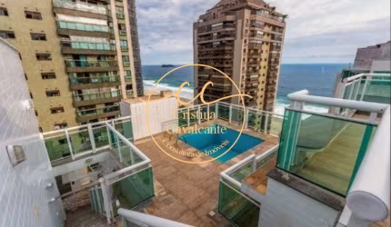Luxuosa Cobertura Triplex à Venda na Barra da Tijuca - 4 Quartos, 2 Suítes, 370m², Varanda, Piscina - Posto 4