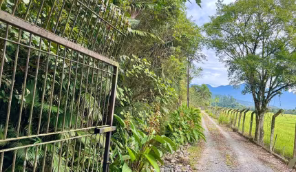 Chácara à venda, Vila Nova, Joinville-SC.  Lacalizada ao meio de muita área verde e água, um contato direto com a natureza.  Área de 18.422m2 com fren
