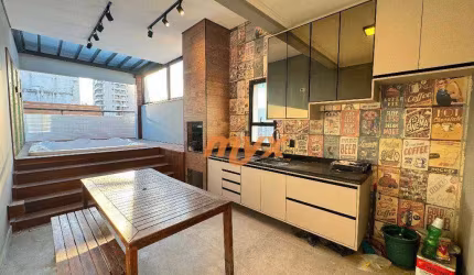 Cobertura com 3 dormitórios à venda, 191 m² por R$ 1.800.000,00 - Pompéia - Santos/SP