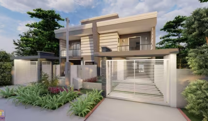 Sobrado Alto Padrão 156m² Araucária Ótima localização, com terreno espaçoso