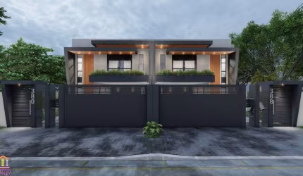 Sobrado de Altíssimo Padrão em Araucária no bairro Vila Nova!- 03 quartos com suíte, closet e sacada! - Suíte Principal com espaço para cama King; - Sala jantar para mesa de até 08 pessoas;  - Cozinha
