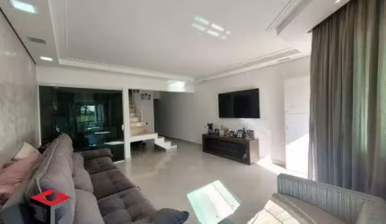 Sobrado com design moderno, 3 dormitórios, suíte, 5 vagas de garagem