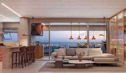 Apartamento Vila Mariana, metrô Santa Cruz, 73 m², 2 quartos, 1 suíte, varanda gourmet, cozinha americana, sala, lavanderia, 1 vaga e lazer completo.
