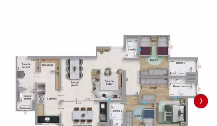 Apartamento à venda 3 quartos 3 suítes 2 vagas Nova Petrópolis - São Bernardo do Campo - SP