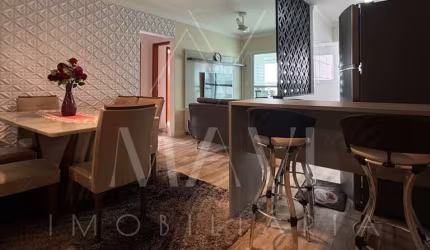 Apartamento 2 Dormitórios com vista mar mobiliado Alto Padrão em Jardim Real, Praia Grande/SP