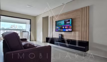Apartamento 2 Dormitórios vista livre mobiliado em Boqueirão, Praia Grande/SP