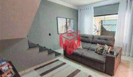 Sobrado com 3 dormitórios à venda, 134 m² por R$ 695.000,00 - Planalto - São Bernardo do Campo/SP
